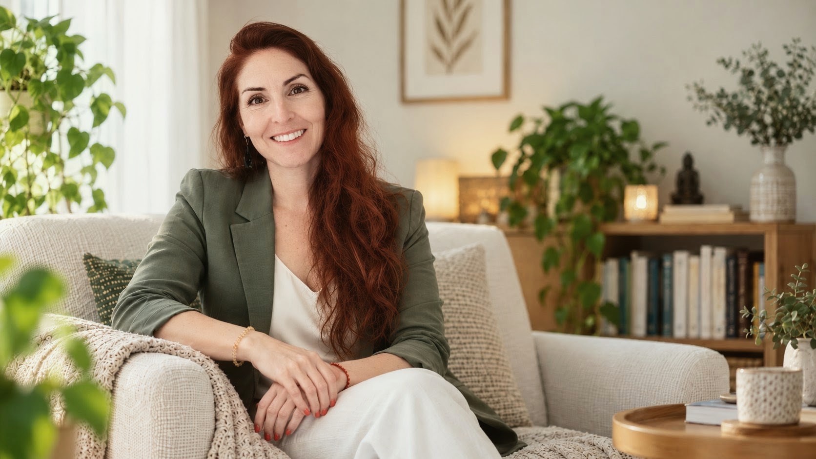 Lorena Olguín Concha en su espacio de atención